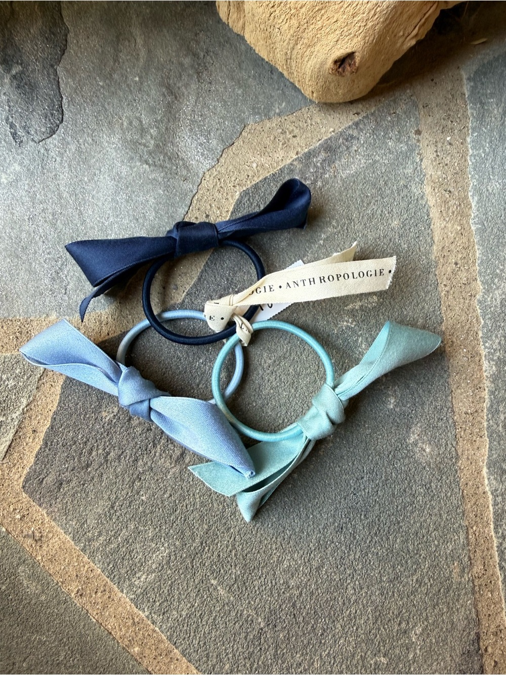 New🌟Anthropologie - Set of Colorful Hair Bow Ties-Blues